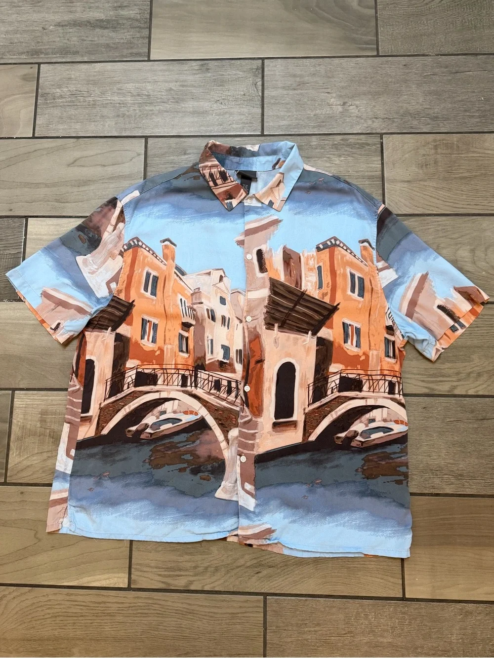 H&M Venice AOP Button Up Shirt